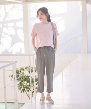 ANY 【ウエストゴム/ストレッチ/セットアップ可】イージィケアストレッチテーパードパンツ グレー