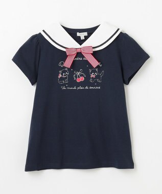 ANY KIDS セーラーカラー Tシャツ ネイビー