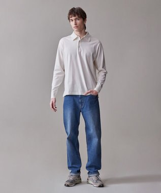 J.PRESS MEN 【きちんと感 × ニットのような柔らかな着心地】フレックスジャージ ポロシャツ アイボリー系