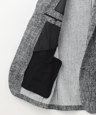 JOSEPH ABBOUD 【キングサイズ・軽量/ストレッチ】スラブインレー ジャケット ブラック系