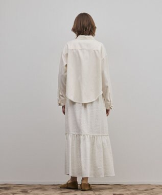 GRACE CONTINENTAL パール釦ピグメントシャツ キナリ