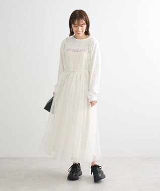 Green Parks ・ＥＬＥＮＣＡＲＥ　ＤＵＥ　チュールドッキングワンピ Ivory