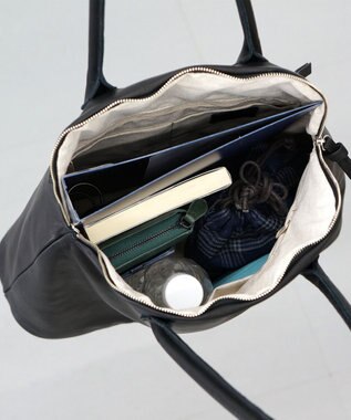 FOLNA RD ソフトレザーブガッティボストンバッグL-SIZE ブラック