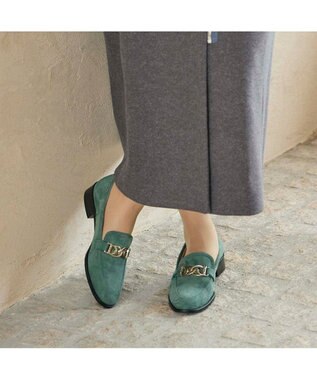  <carino>ゴールドチェーンローファー