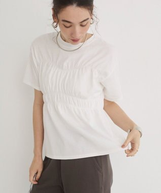 WEGO 【ANGIE VINTAGE】ビスチェ風シャーリングT オフホワイト