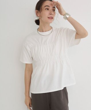 WEGO 【ANGIE VINTAGE】ビスチェ風シャーリングT オフホワイト