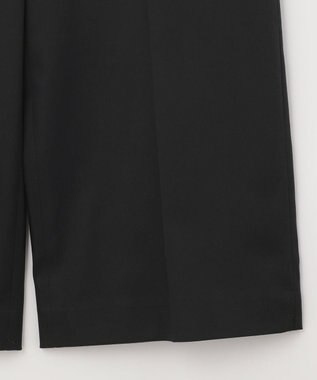 自由区 【接触冷感・撥水防汚加工】COOLMAX ワイドクロップドパンツ ブラック系