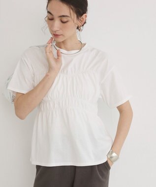 WEGO 【ANGIE VINTAGE】ビスチェ風シャーリングT オフホワイト