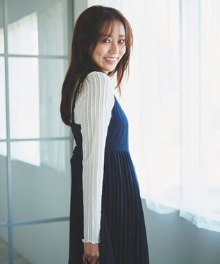 Feroux シアーパターンステッチ カットソー アイボリー系