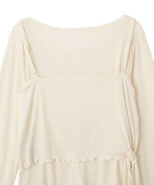 earth music&ecology 【SET2点】ツイストキャミレイヤードカットソー Ivory