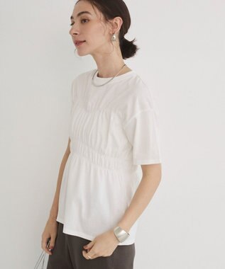 WEGO 【ANGIE VINTAGE】ビスチェ風シャーリングT オフホワイト