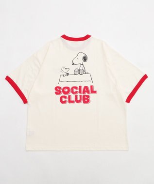 WEGO 【ユニセックス着用ITEM/MLサイズ展開】別注PEANUTSプリントT（SS） ホワイトアイボリー