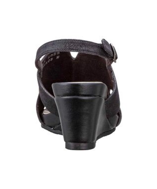 REGAL FOOT COMMUNITY 【ビューフィット】A69Y ウエッジサンダル ブラック型押