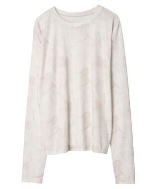 Green Parks クルーネックアソート柄シアープルオーバー Ivory