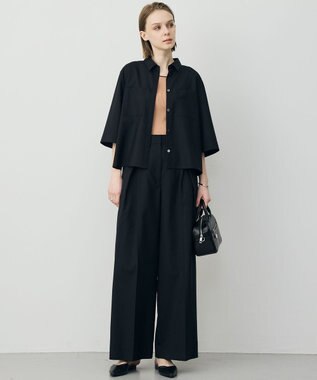 ICB L オーガニックコットン リブニット アンバーブラウン×ブラック