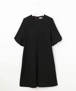 23区 S 【R(アール)】ダブルクロス 袖ボリューム ワンピース ブラック系