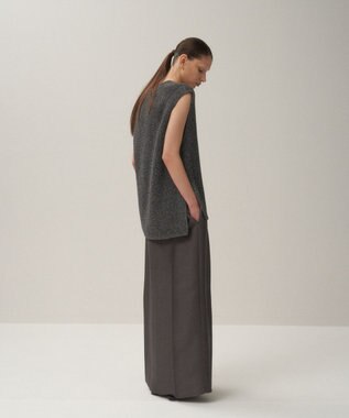 ATON LINEN CUPRA | Aラインスカート CHARCOAL GRAY