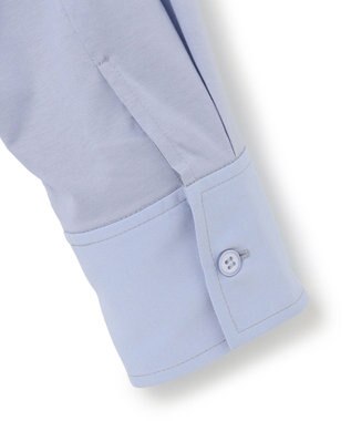 ICB 【洗える】 タイプライタージャージーコンビ ブラウス サックスブルー系