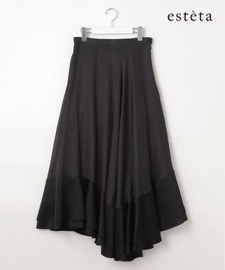 23区 【エステータ】ドレープサテン フレアスカート