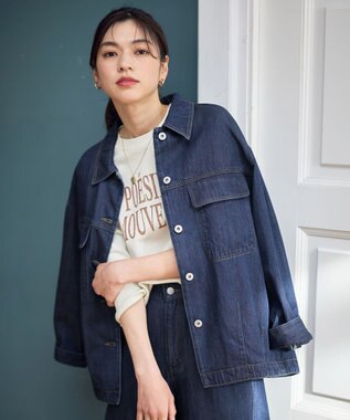 ANY L ミディデニムジャケット インディゴ