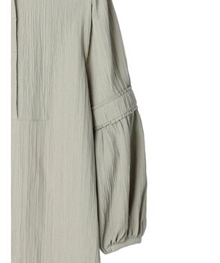 Green Parks 表面変化比翼シャツチュニック Smoky Green