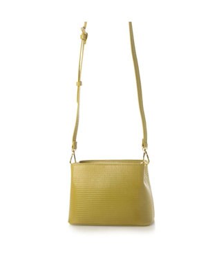 UNBILLION cachecache スパイラルエコファーハンドルスクエアミニショルダー イエロー