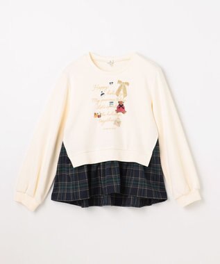 組曲 KIDS 【150-160㎝】 ホリデー トレーナー エクリュ