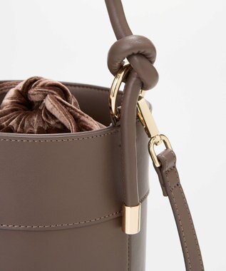 TOPKAPI 【TREASURE TOPKAPI】フェイクレザー バケツ 巾着 ショルダー バッグ トープ