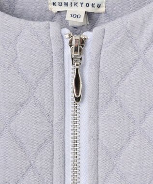 組曲 KIDS 【90-100㎝】ハートキルトジャガード アウター サックスブルー系