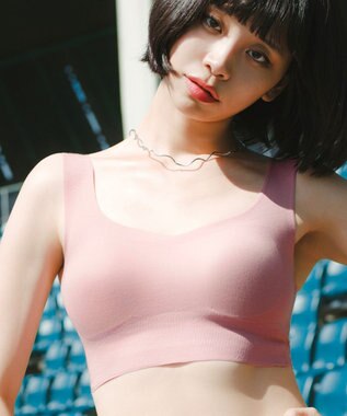 WACOAL ノンワイヤーブラ [GOCOCi/ワコール] ハーフトップ ブラトップ まるでつけていないような着ごこち 綿混 立体的なバストシルエット レディース CGG551 /ワコール ピンク