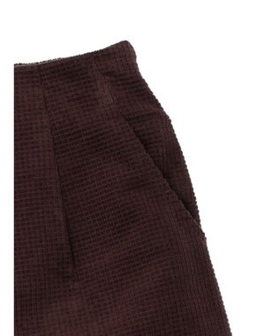 earth music&ecology ワッフルコーデュロイショートパンツ Brown