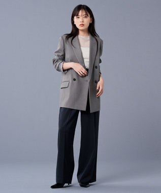 uncrave トリコットシフォン クルーネック カットソー（uncrave STANDARD） アイスグレー