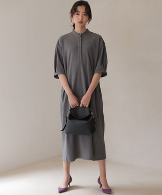 組曲 ブロードノット2WAYソフトショルダー バッグ ブラック系