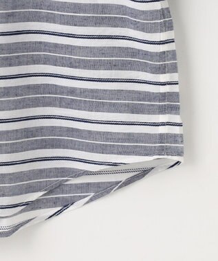 JOSEPH ABBOUD 【清涼感】エアリノマリンボーダーシャツ ネイビー系2