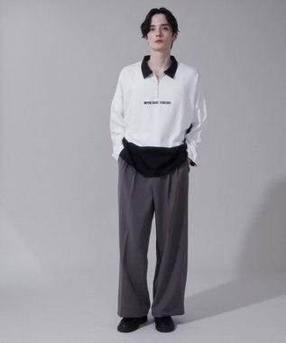 WEGO ドルマンポンチハーフZIPT（LS） ホワイト