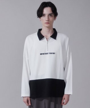 WEGO ドルマンポンチハーフZIPT（LS） ホワイト