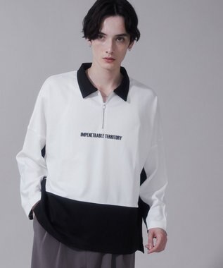 WEGO ドルマンポンチハーフZIPT（LS） ホワイト