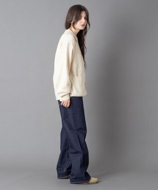 WEGO 【ユニセックス着用ITEM】ワンポイントニットシャツ（LS） オフホワイト