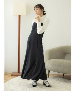 earth music&ecology ビスチェ風ドッキングワンピース Black