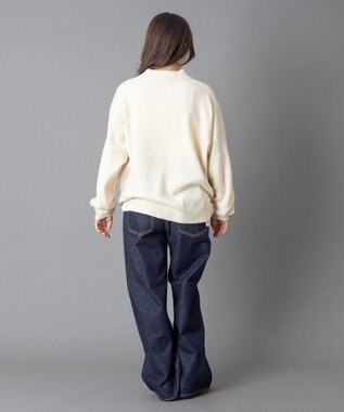 WEGO 【ユニセックス着用ITEM】ワンポイントニットシャツ（LS） オフホワイト