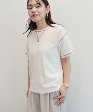 AMERICAN HOLIC 【RUSSELL】ワッフルガゼットTシャツ Ivory