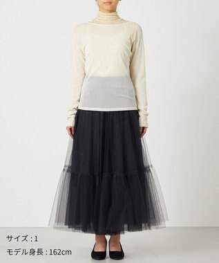 NAVE 【Nave・洗える】チュールジャージー トップス アイボリー系