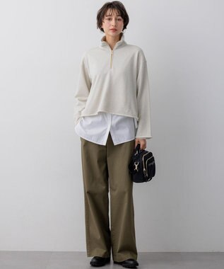 23区 【GLOW10月号掲載/洗える】ナチュラルコットンベアコンビ カットソー ホワイト系