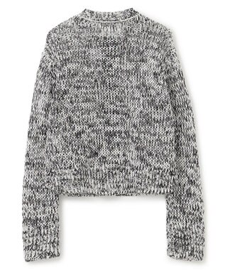 BEIGE， 【洗える】THYME / クルーネックコットンメッシュカーディガン Ecru×Black