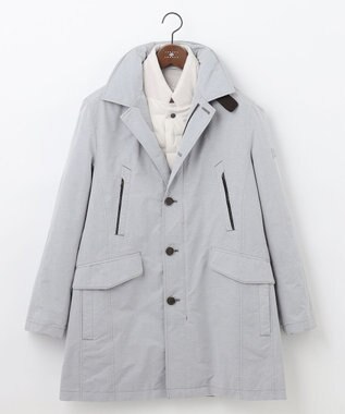 JOSEPH ABBOUD 【3WAY/撥水/INフード/ダウンライナー付】 3WAY高機能ダウンコートインターレースメモリーダウン ライトグレー系