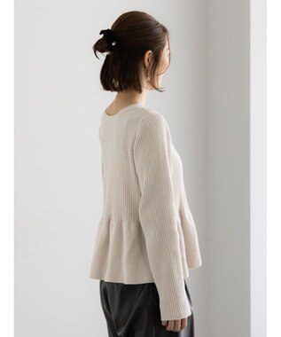 Te chichi モールペプラム2WAYニット ライトベージュ