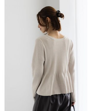 Te chichi モールペプラム2WAYニット ライトベージュ