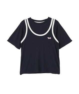 AMERICAN HOLIC 【PENNEY'S】配色タンクトップ+Tシャツ Navy