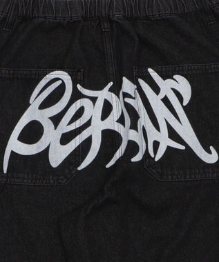 WEGO 【ウエスト紐で調整】イージーペインターグラフィックデニムパンツ 柄4