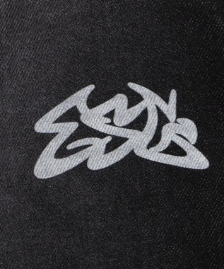 WEGO 【ウエスト紐で調整】イージーペインターグラフィックデニムパンツ 柄4